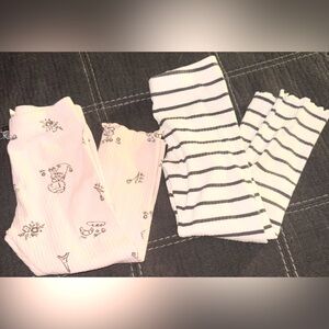 Carter's Pink Paris Themed Leggings and Striped Leggings